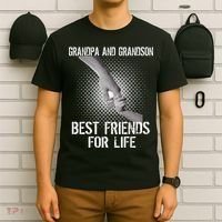 Grandpa And Grandson Best Friends For Life T-Shirt thumb 6