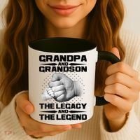 Grandpa And Grandson The Legacy The Legend Coffee Mug thumb 3