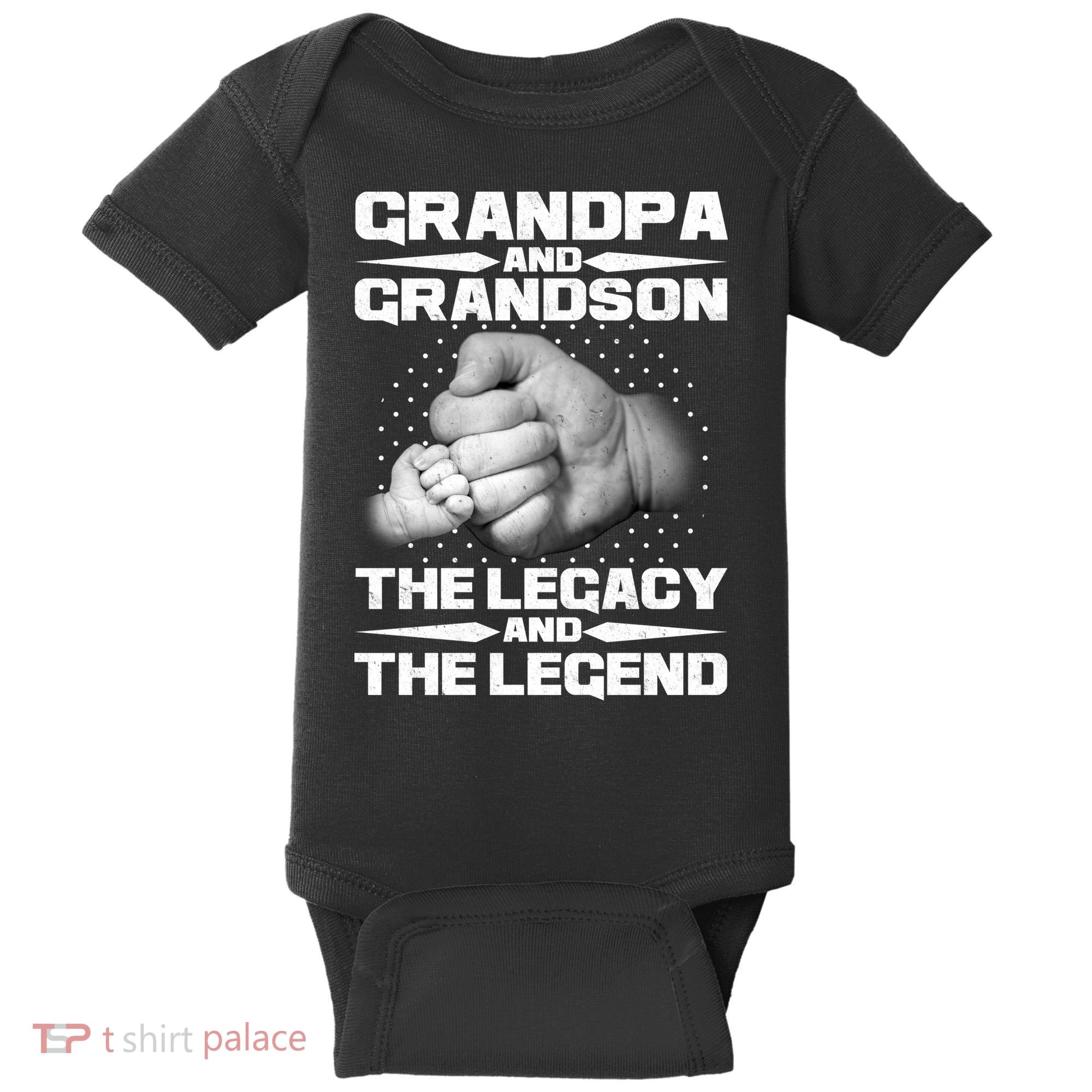 Grandpa And Grandson The Legacy The Legend Baby Bodysuit