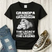 Grandpa And Grandson The Legacy The Legend Women's T-Shirt thumb 3