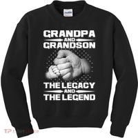 Grandpa And Grandson The Legacy The Legend Kids Sweatshirt thumb 0