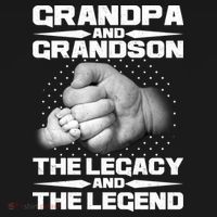 Grandpa And Grandson The Legacy The Legend Kids Sweatshirt thumb 2