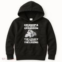 Grandpa And Grandson The Legacy The Legend Kids Hoodie thumb 0