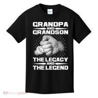 Grandpa And Grandson The Legacy The Legend Kids T-Shirt thumb 0