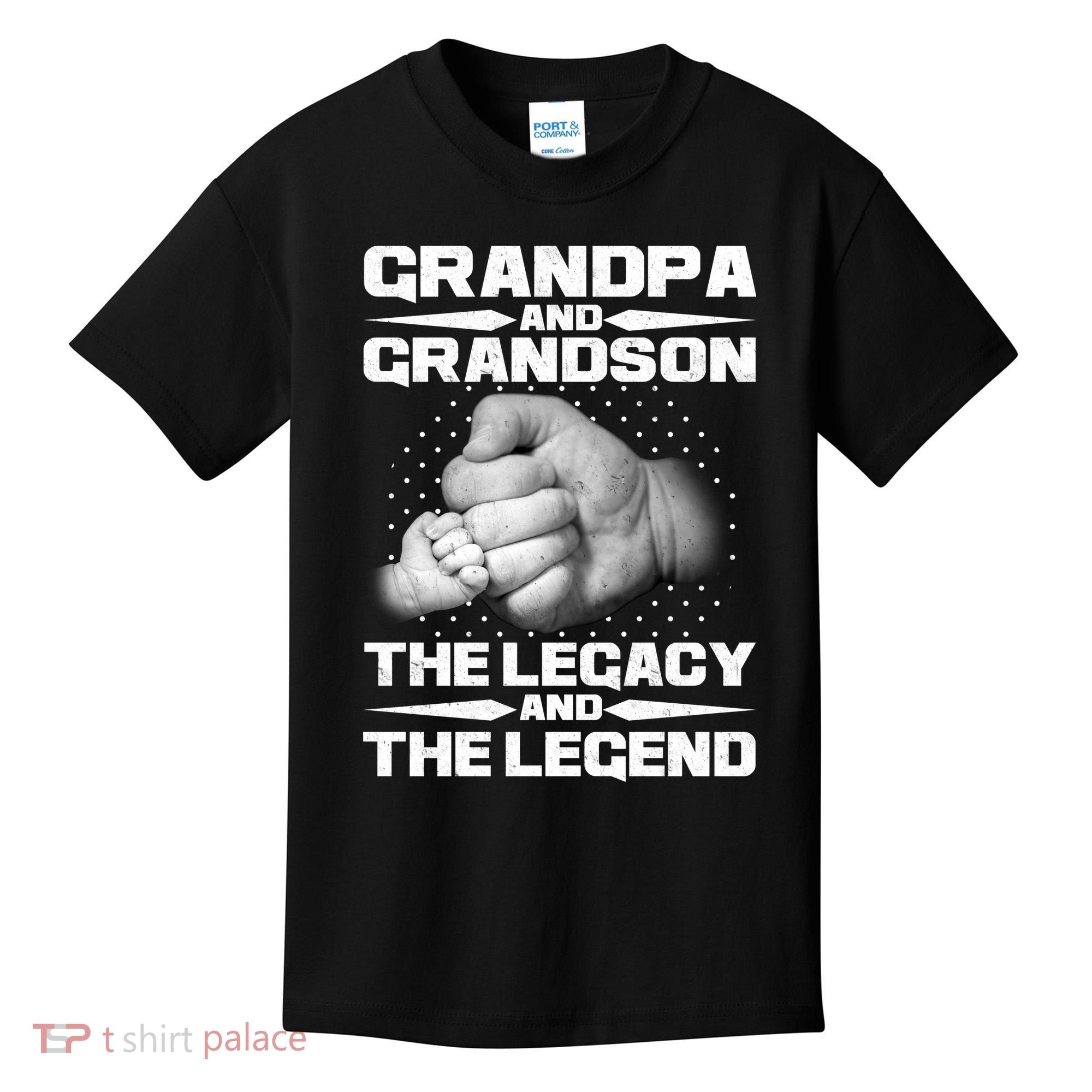 Grandpa And Grandson The Legacy The Legend Kids T-Shirt