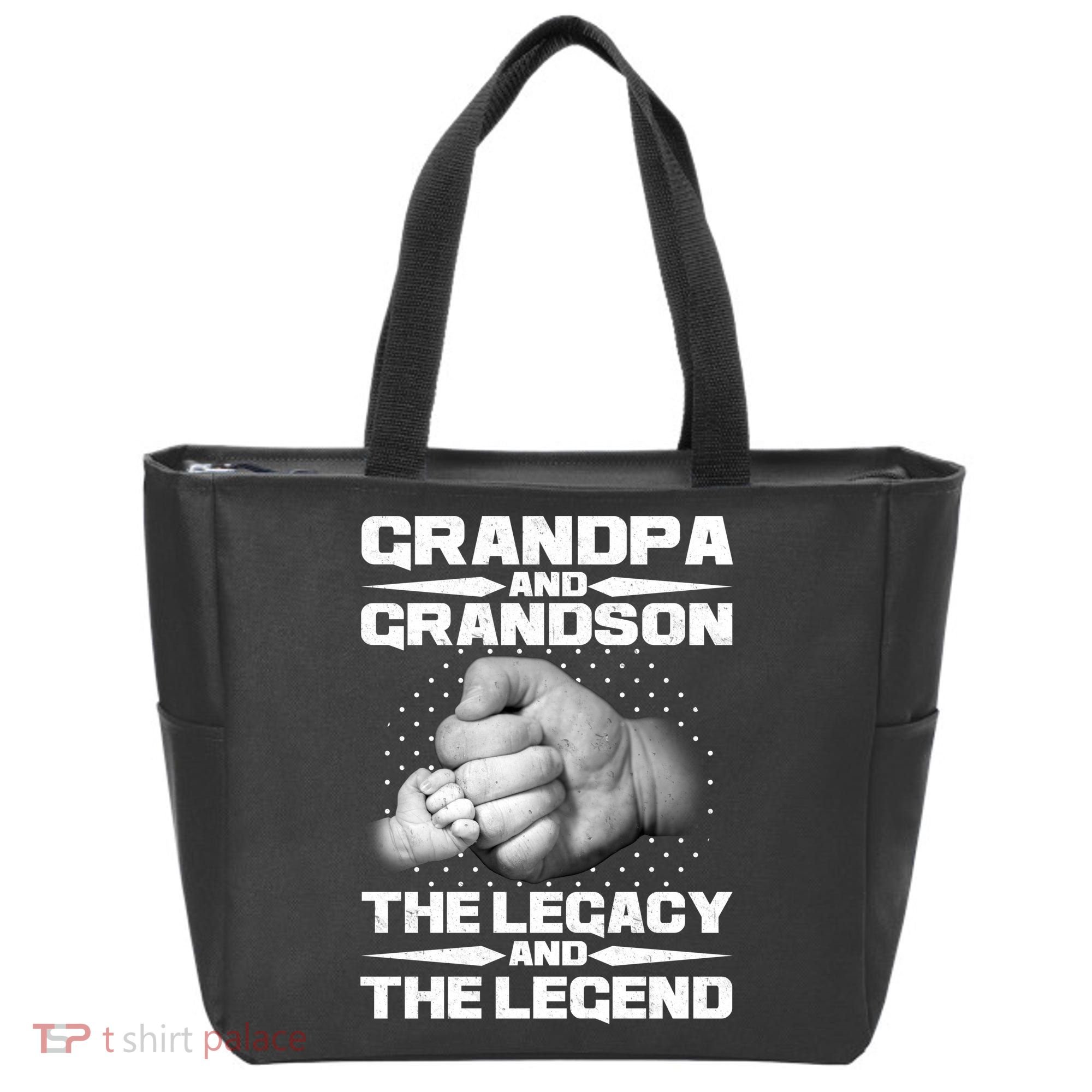 Grandpa And Grandson The Legacy The Legend Tote Bag