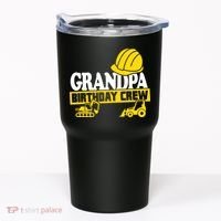 Grandpa Birthday Crew Construction Party Tumbler thumb 0
