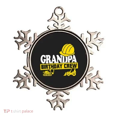Grandpa Birthday Crew Construction Party Ornament