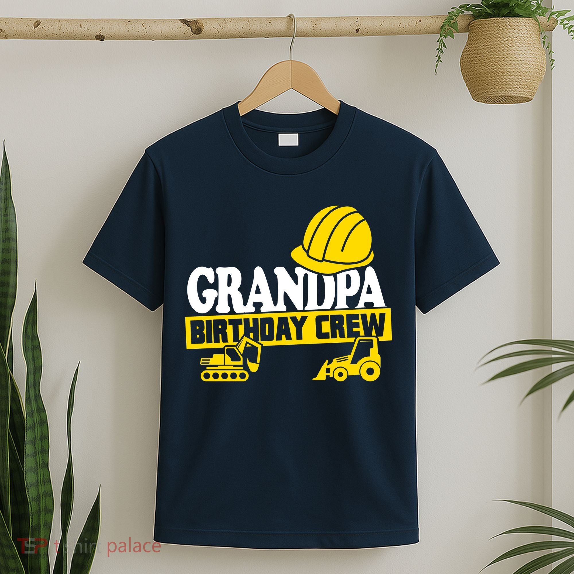 Grandpa Birthday Crew Construction Party T-Shirt