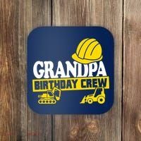 Grandpa Birthday Crew Construction Party Coaster thumb 0