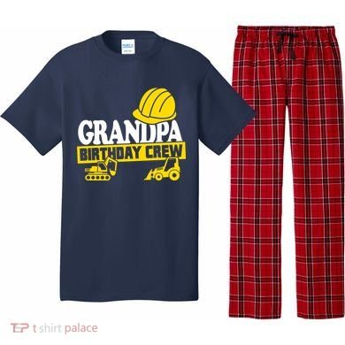 Grandpa Birthday Crew Construction Party Pajama Set