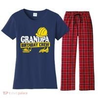 Grandpa Birthday Crew Construction Party Women's Flannel Pajama Set thumb 0