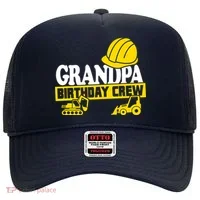 Grandpa Birthday Crew Construction Party Hat thumb 0