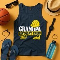 Grandpa Birthday Crew Construction Party Tank Top thumb 4
