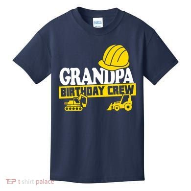 Grandpa Birthday Crew Construction Party Kids T-Shirt
