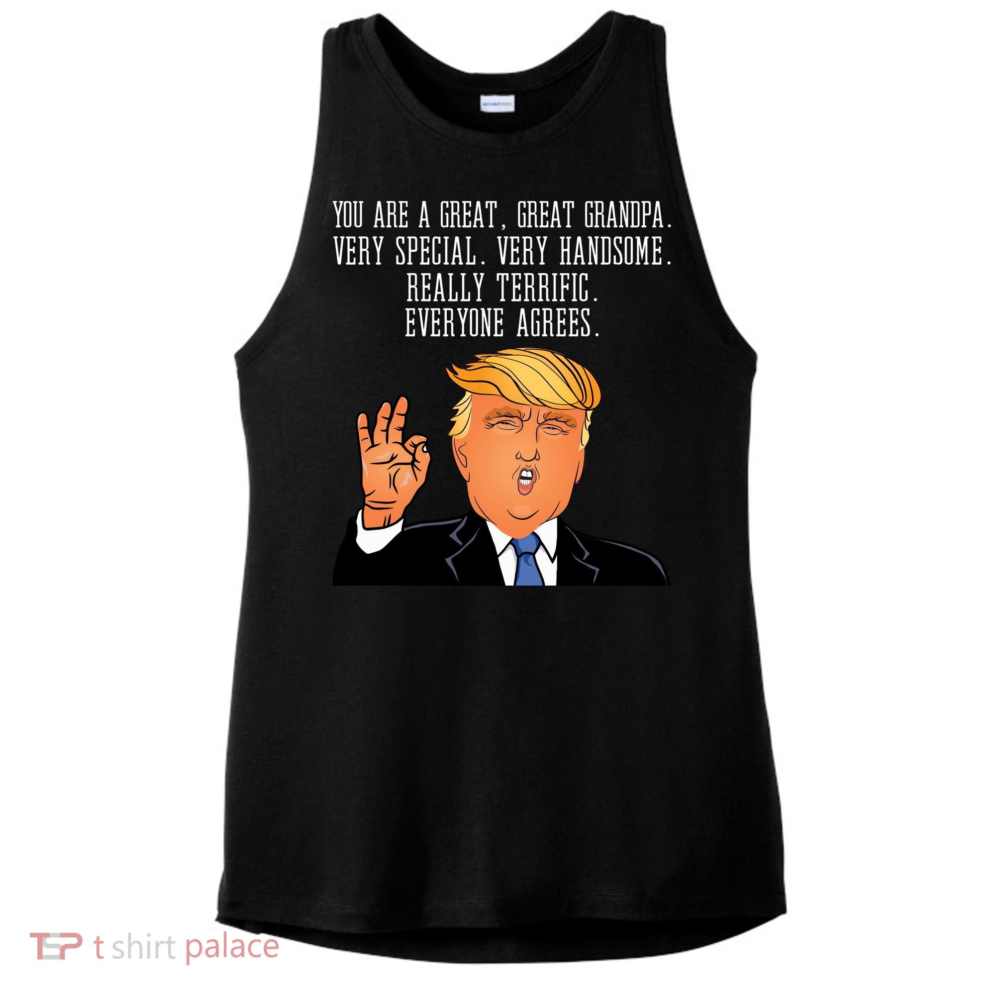 Grandpa Donald Trump Ladies PosiCharge Tri-Blend Wicking Tank
