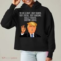 Grandpa Donald Trump Ladies Heavyweight Boxy Pullover Hoodie thumb 0