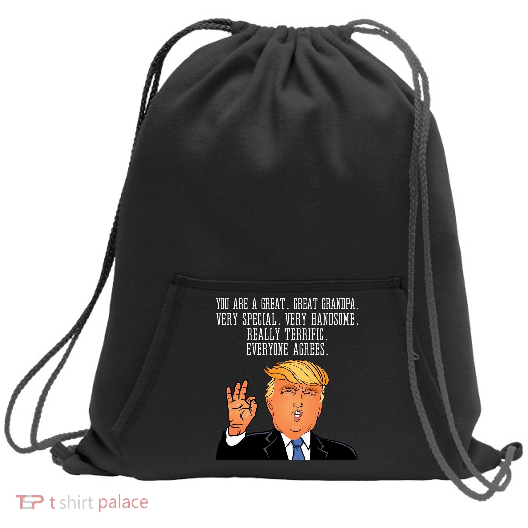 Grandpa Donald Trump Sweatshirt Cinch Pack Bag