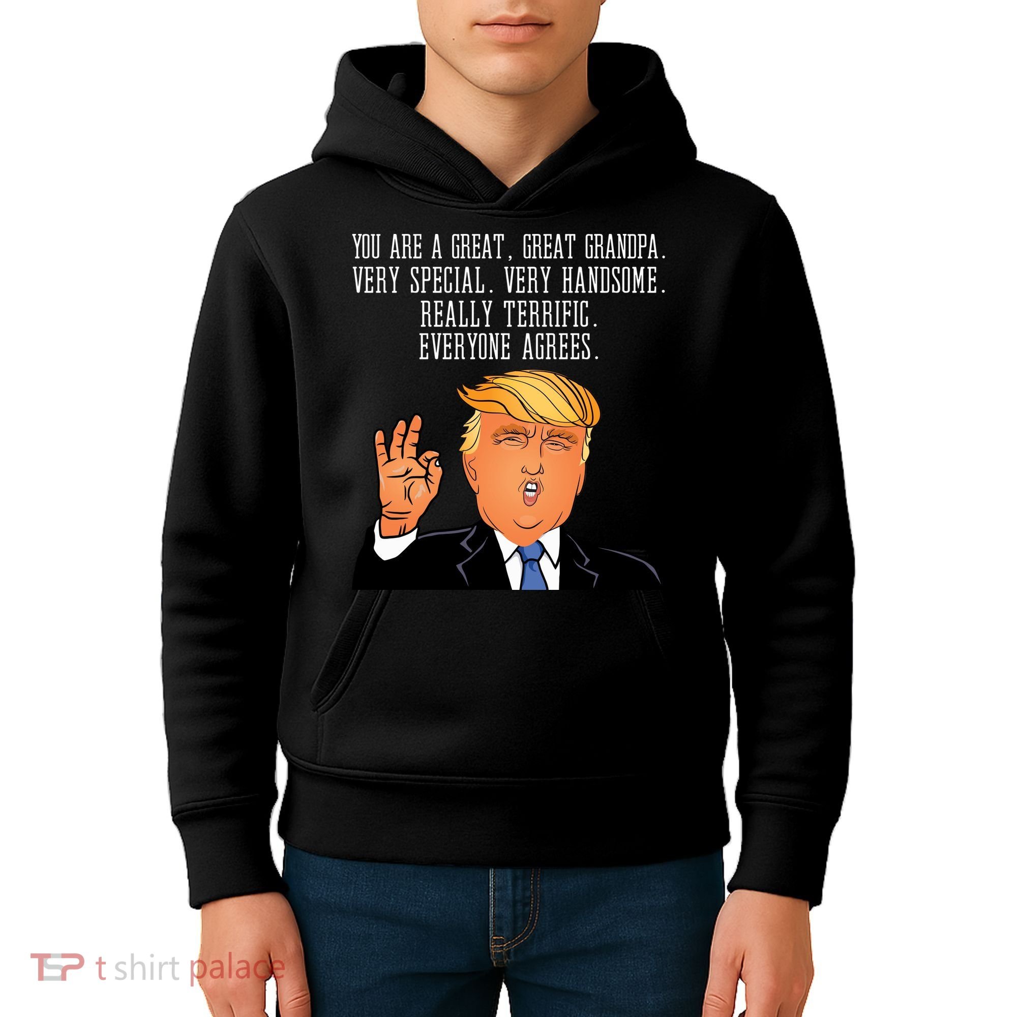 Grandpa Donald Trump Kids Hoodie