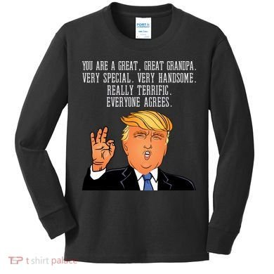 Grandpa Donald Trump Kids Long Sleeve Shirt