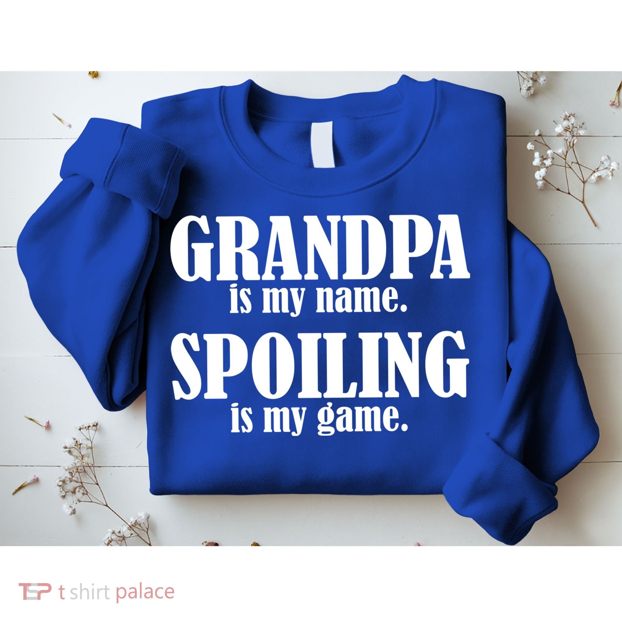 Grandpa Is My Name Spoiling Is my Game Sweatshirt