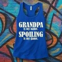 Grandpa Is My Name Spoiling Is my Game Women's Tank Top thumb 3
