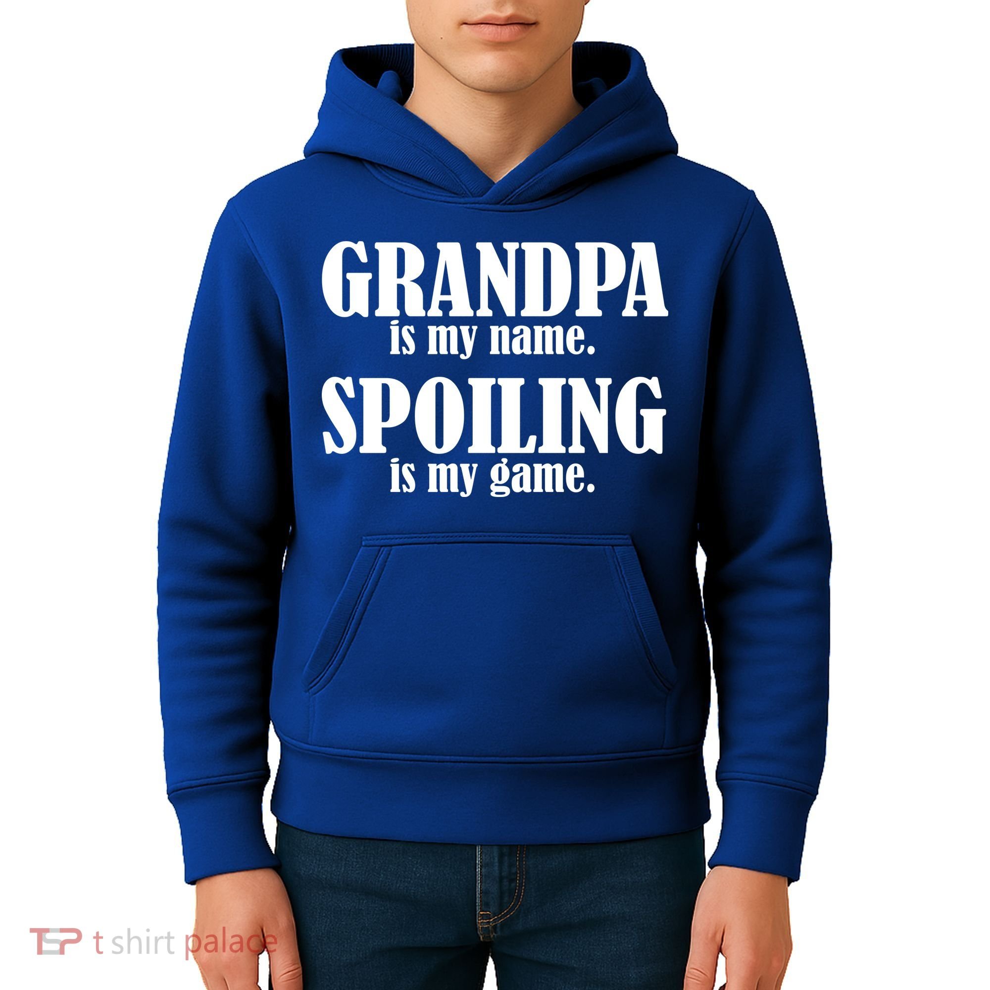 Grandpa Is My Name Spoiling Is my Game Kids Hoodie