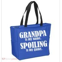 Grandpa Is My Name Spoiling Is my Game Tote Bag thumb 2