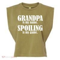 Grandpa Is My Name Spoiling Is my Game Garment-Dyed Women's Muscle Tee thumb 0