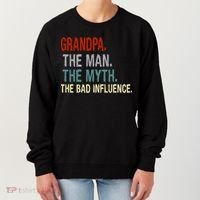 Grandpa Man Myth The Bad Influence Humor Women's Sweatshirt thumb 0