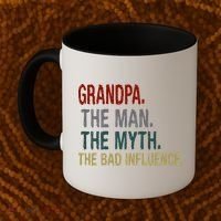 Grandpa Man Myth The Bad Influence Humor Coffee Mug thumb 2
