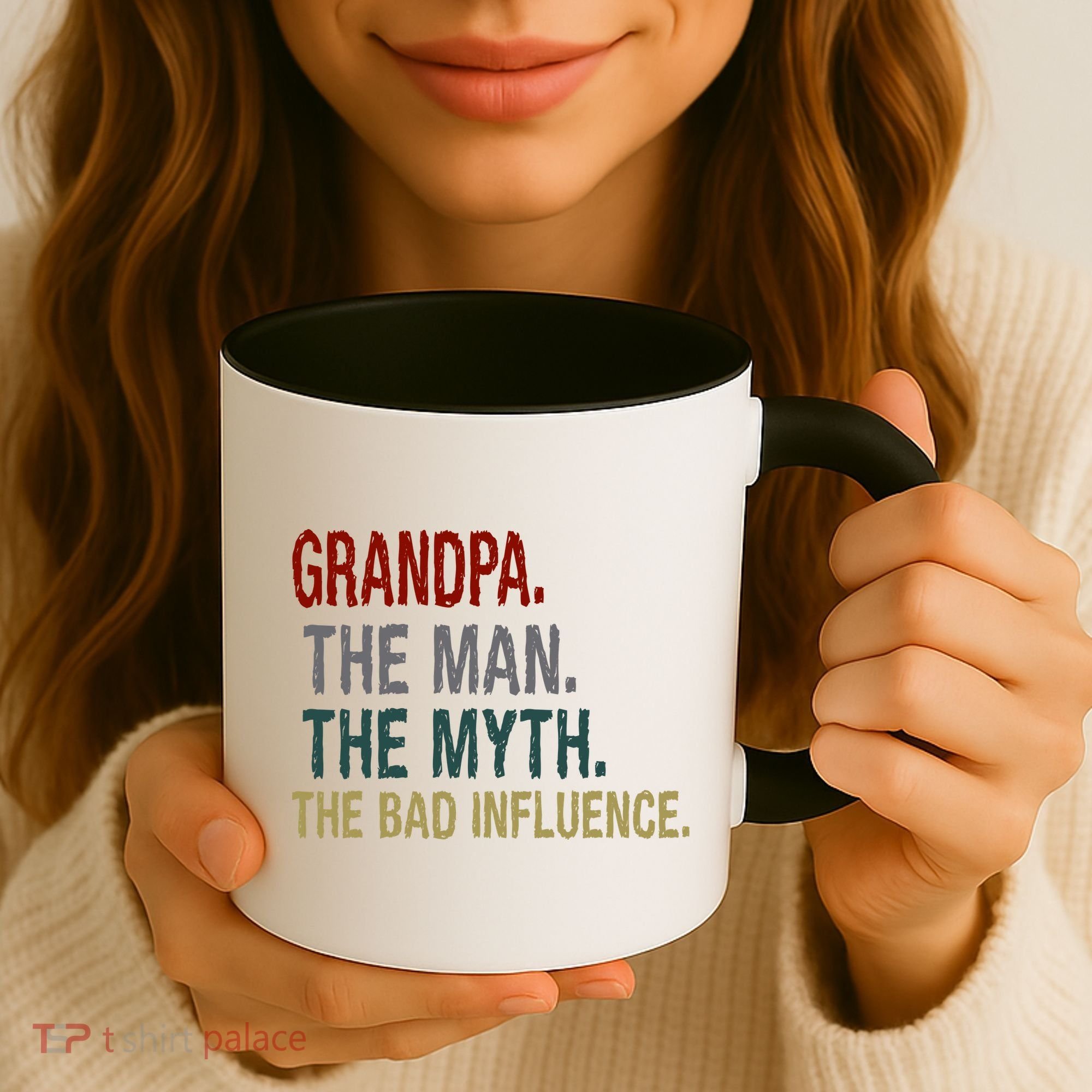 Grandpa Man Myth The Bad Influence Humor Coffee Mug