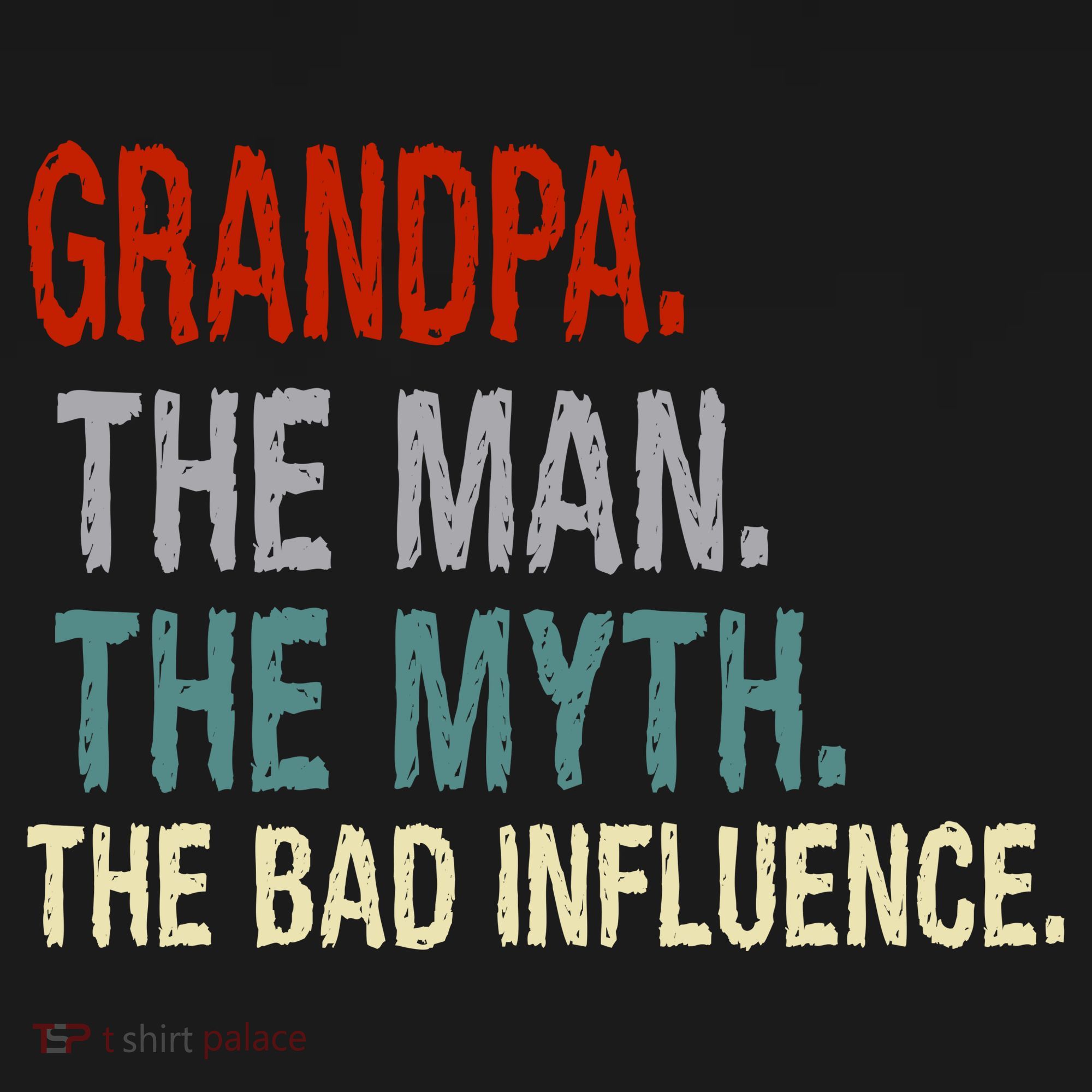 Grandpa Man Myth The Bad Influence Humor Mousepad