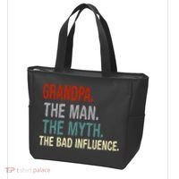 Grandpa Man Myth The Bad Influence Humor Tote Bag thumb 3
