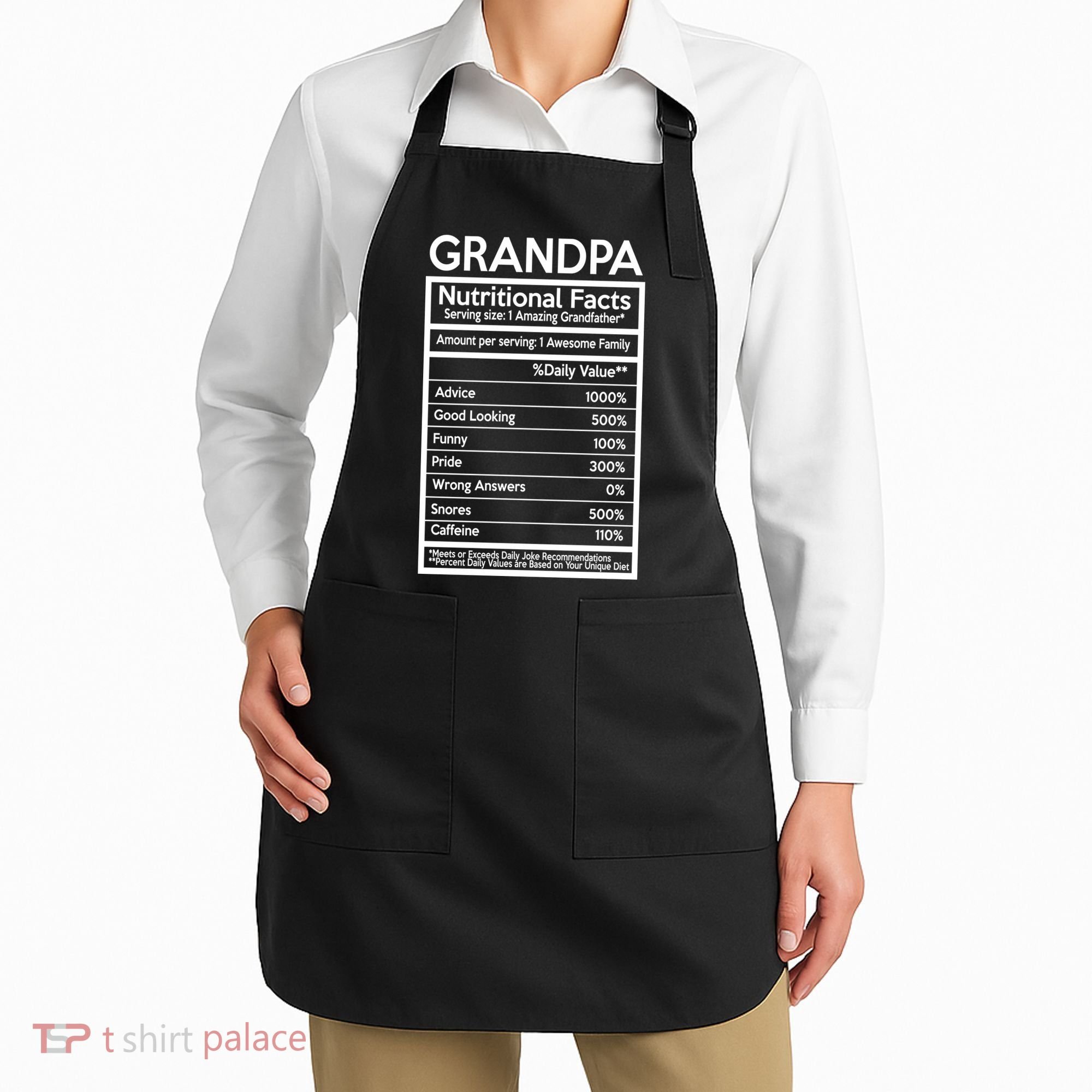Grandpa Nutritional Facts Apron