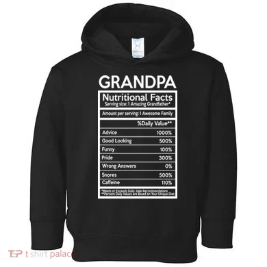 Grandpa Nutritional Facts Toddler Hoodie