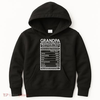 Grandpa Nutritional Facts Kids Hoodie