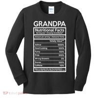 Grandpa Nutritional Facts Kids Long Sleeve Shirt thumb 0