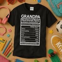Grandpa Nutritional Facts Kids T-Shirt thumb 3
