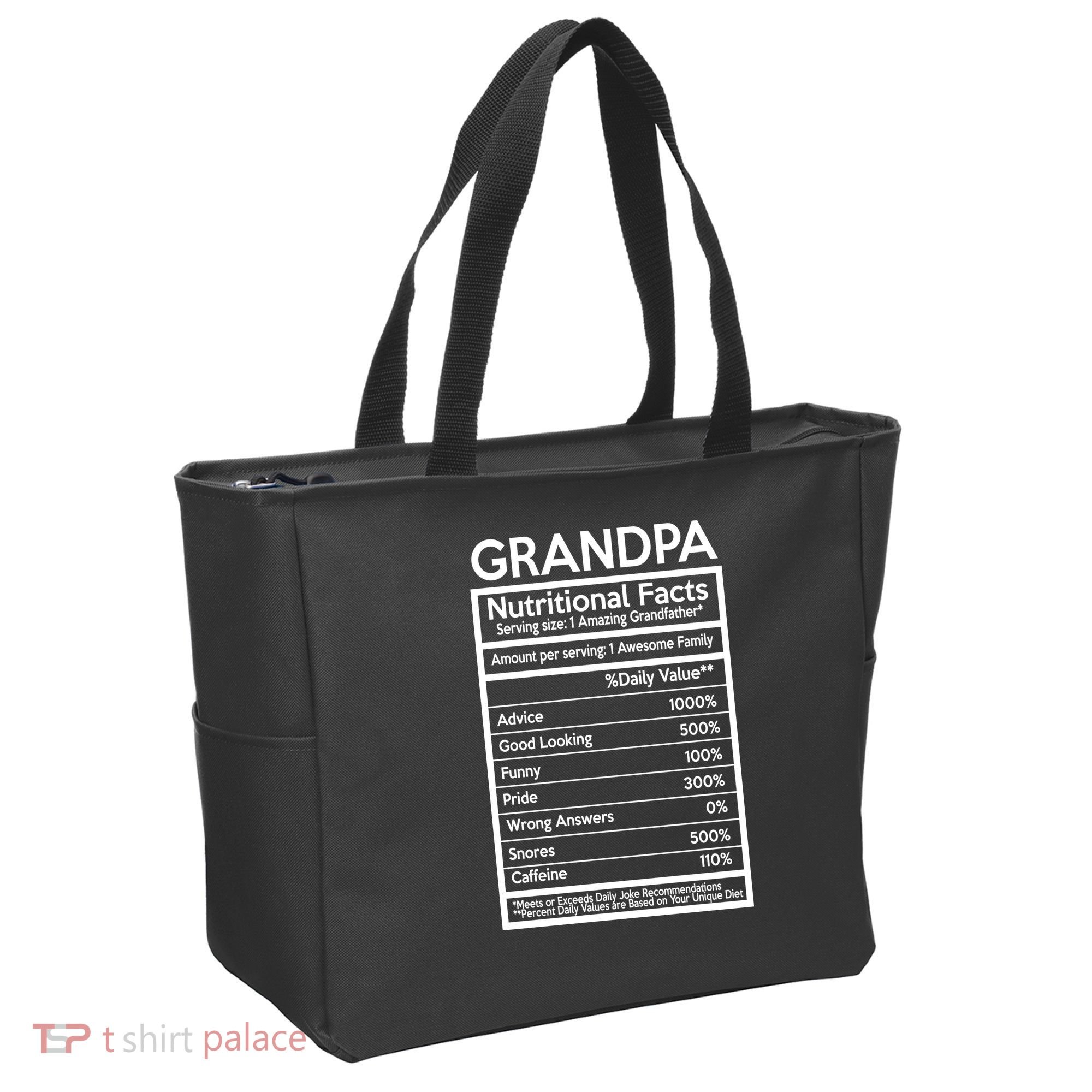 Grandpa Nutritional Facts Tote Bag