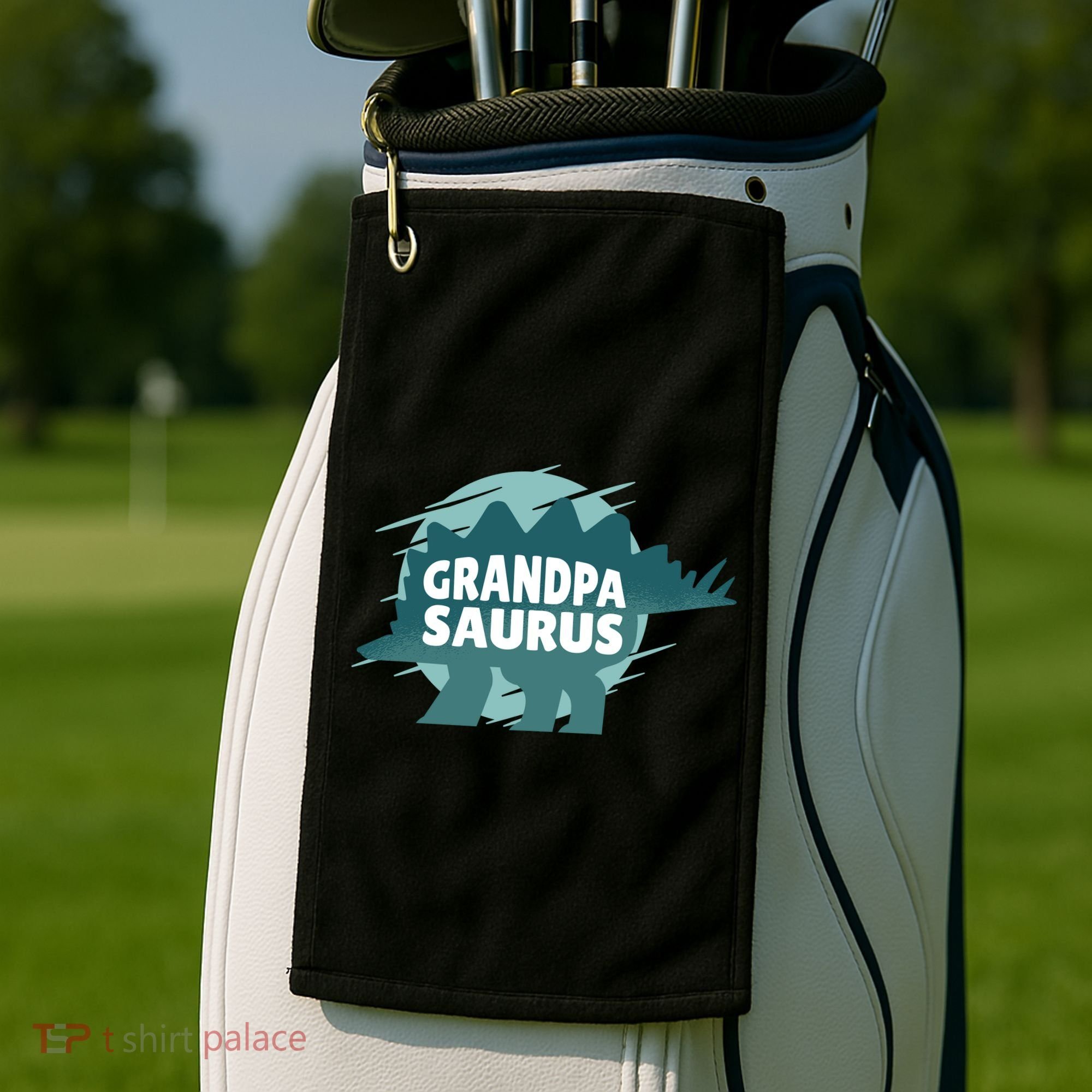 Grandpa Saurus Golf Towel