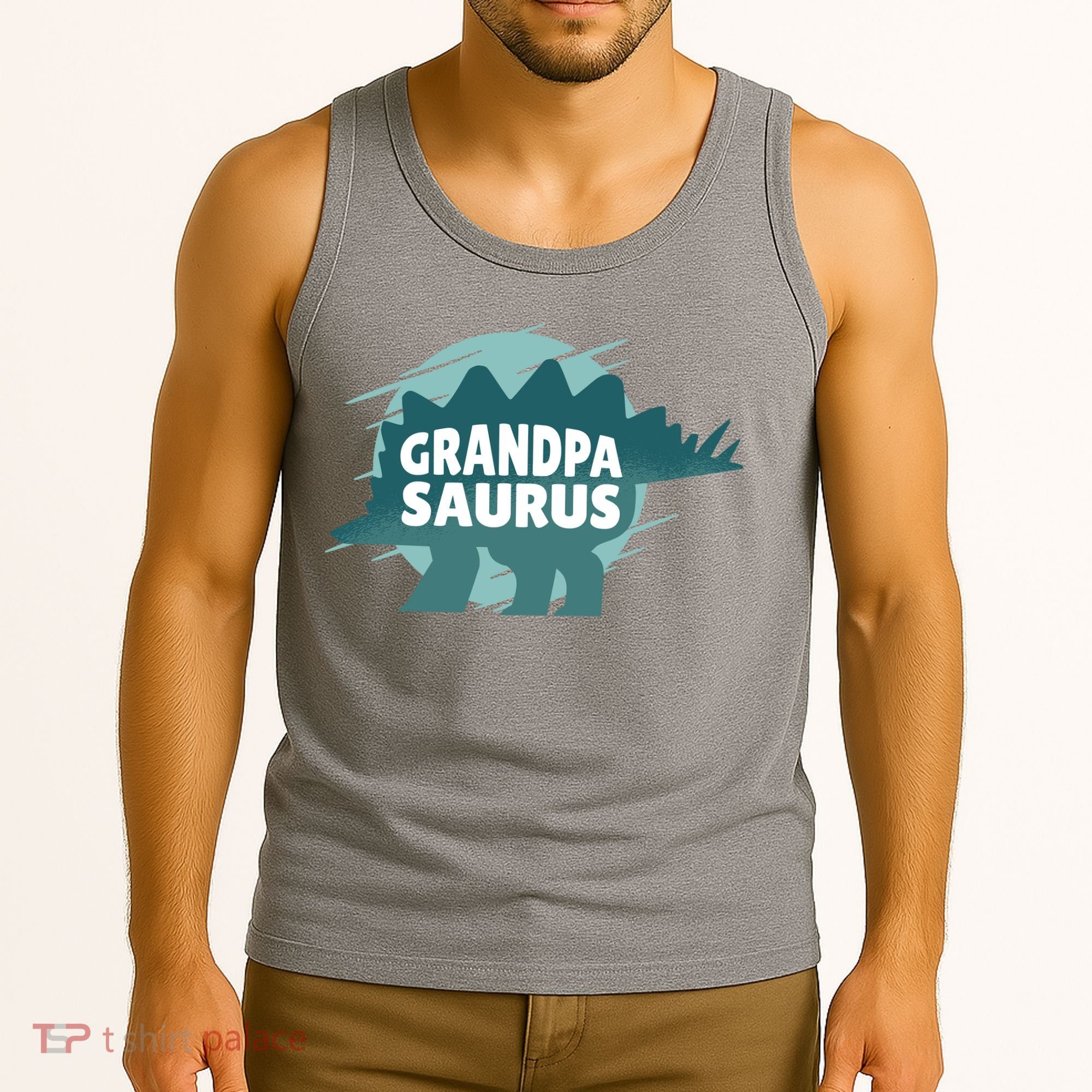 Grandpa Saurus Tank Top