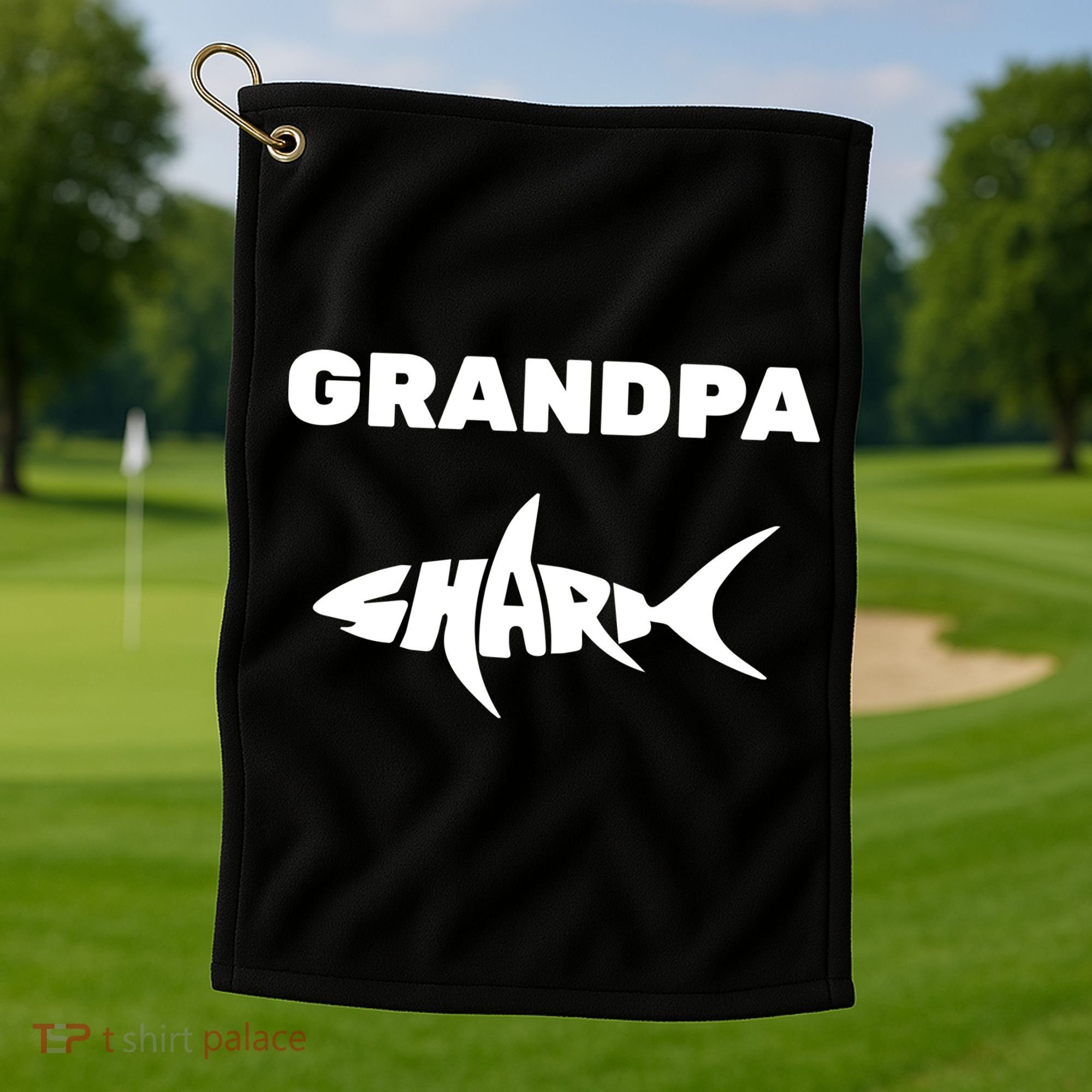 Grandpa Shark Golf Towel