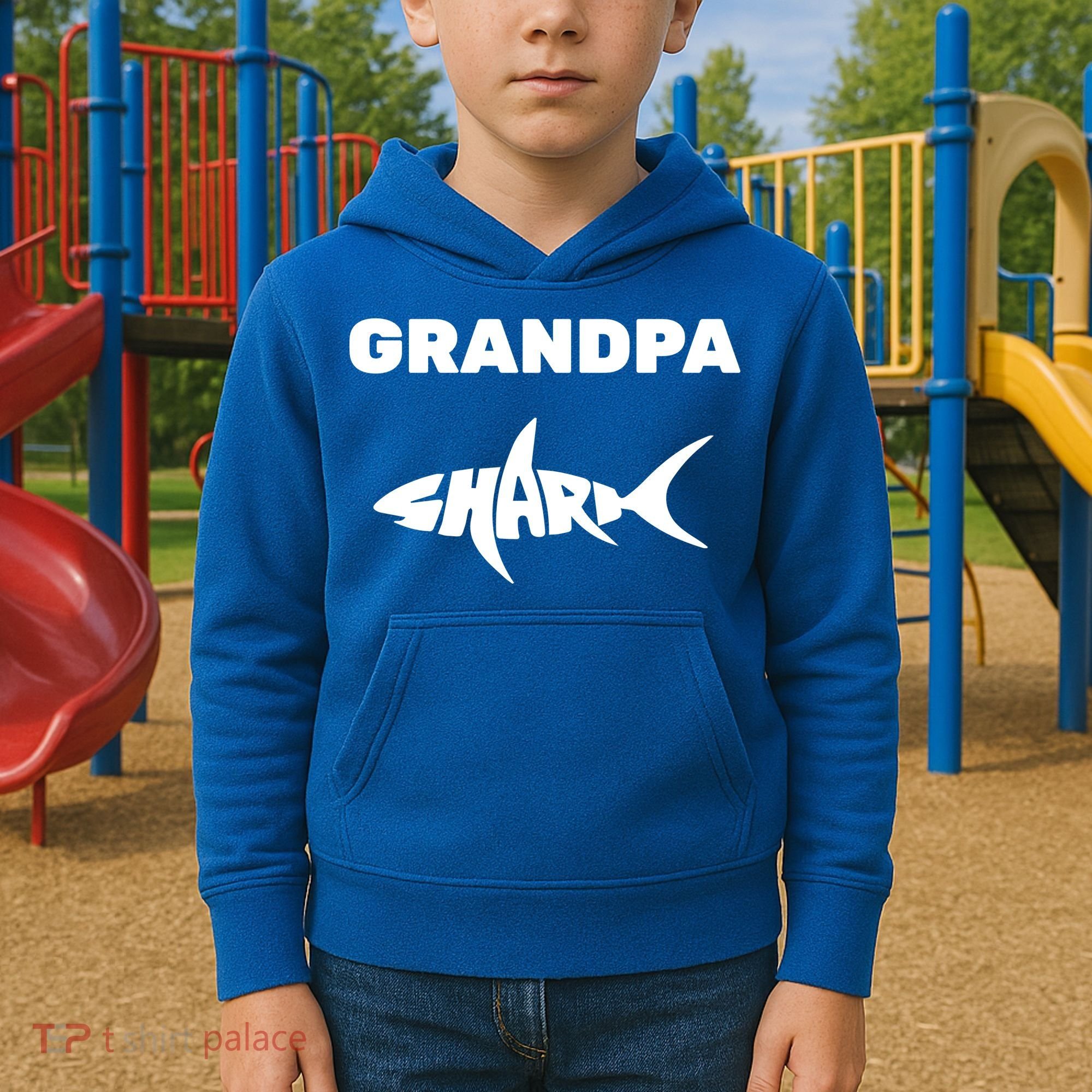 Grandpa Shark Kids Hoodie