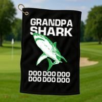 Grandpa Shark Doo Golf Towel thumb 1