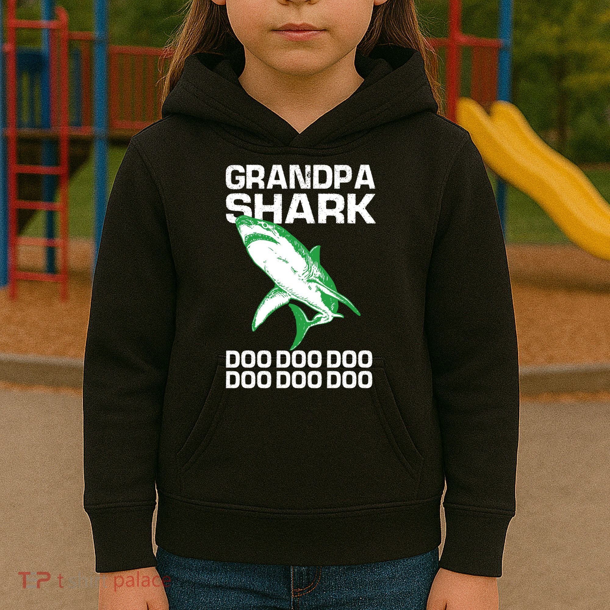 Grandpa Shark Doo Kids Hoodie
