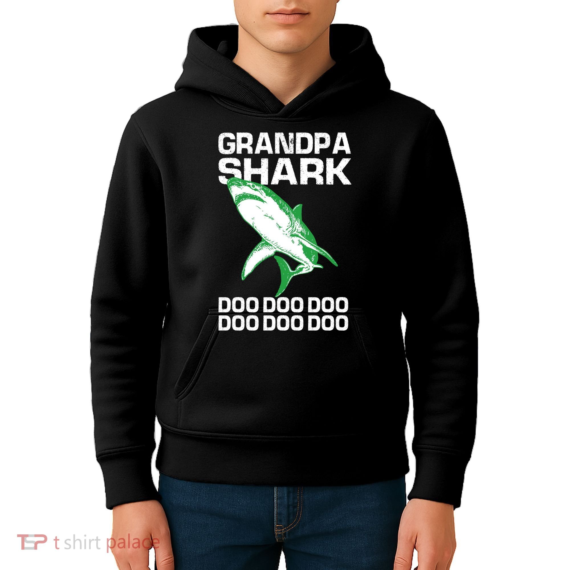 Grandpa Shark Doo Kids Hoodie