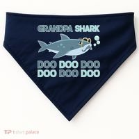 Grandpa Shark Doo Doo Doo USA-Made Doggie Bandana thumb 0