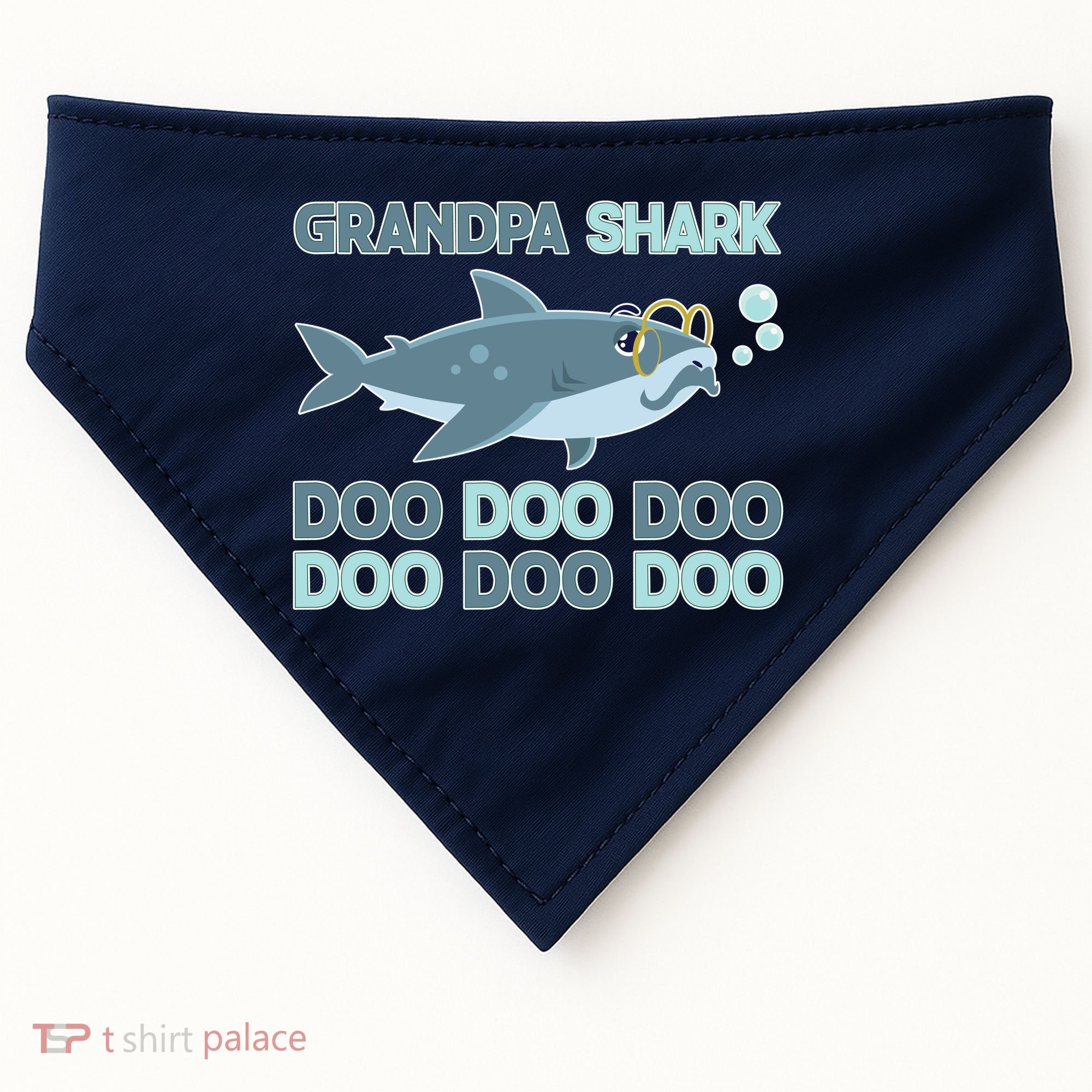 Grandpa Shark Doo Doo Doo USA-Made Doggie Bandana