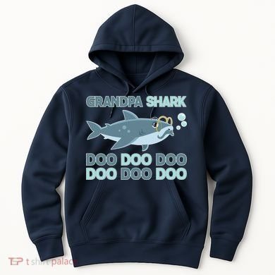 Grandpa Shark Doo Doo Doo Hoodie